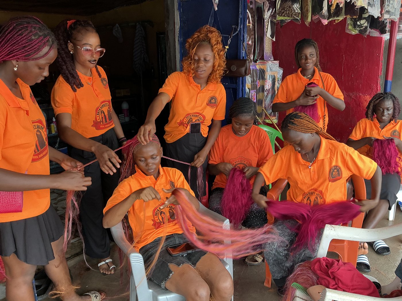Face of Beauty trainees at work in the salon